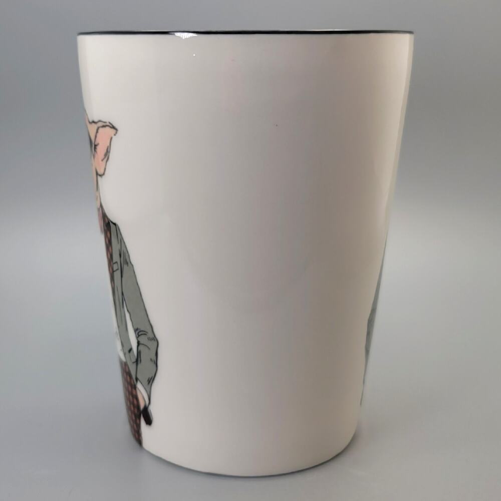 Hipster Pig in Glasses Anthropomorphic Animal Coffee Tea Mug - Signature 16.5 oz - Picture 4 of 11